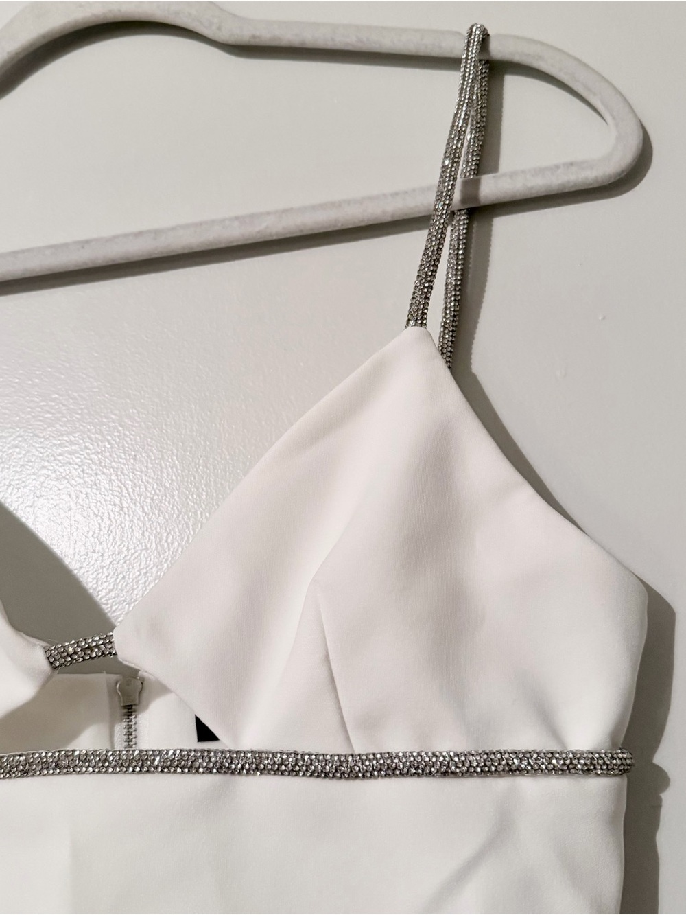 Zara White Rhinestone Top - Picture 3 of 10